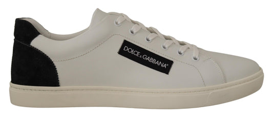 Dolce &amp; Gabbana Eleganti sneakers basse in pelle bianca