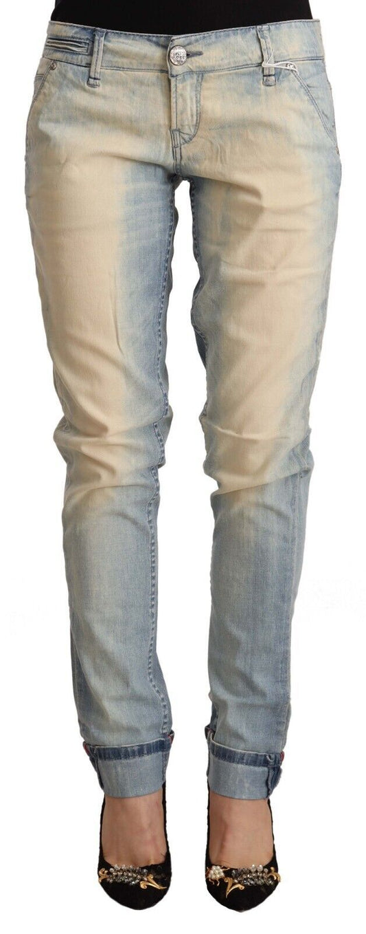 Jeans skinny in cotone azzurro Acht Chic