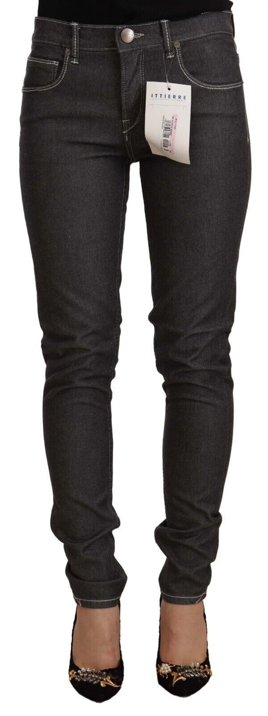 Jeans neri skinny a vita media Acht Chic