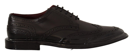 Dolce &amp; Gabbana Eleganti Derby Oxford in pelle di vitello con terminali alari