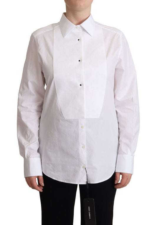 Camicia elegante in popeline bianco Dolce &amp; Gabbana