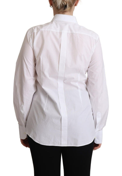 Camicia elegante in popeline bianco Dolce &amp; Gabbana