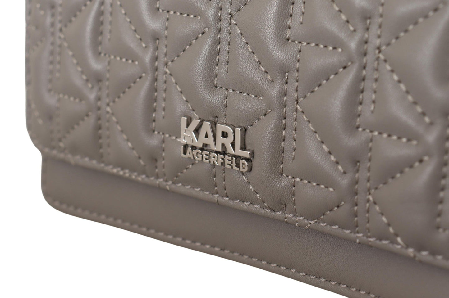 Borsa a tracolla Karl Lagerfeld elegante in pelle grigia