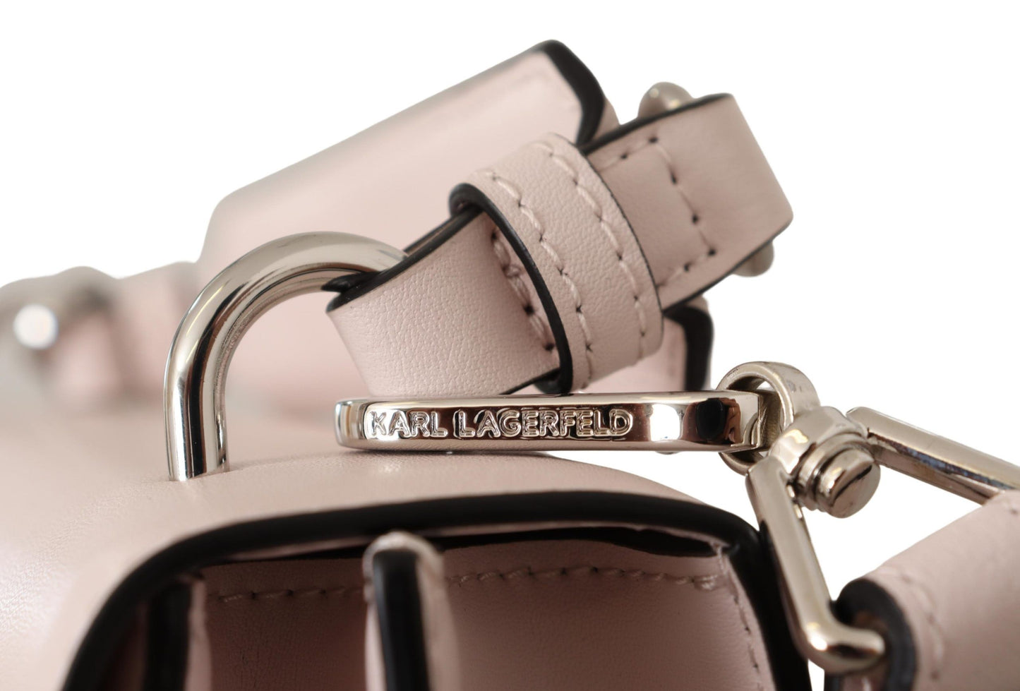 Borsa a tracolla Karl Lagerfeld Elegance in pelle color malva