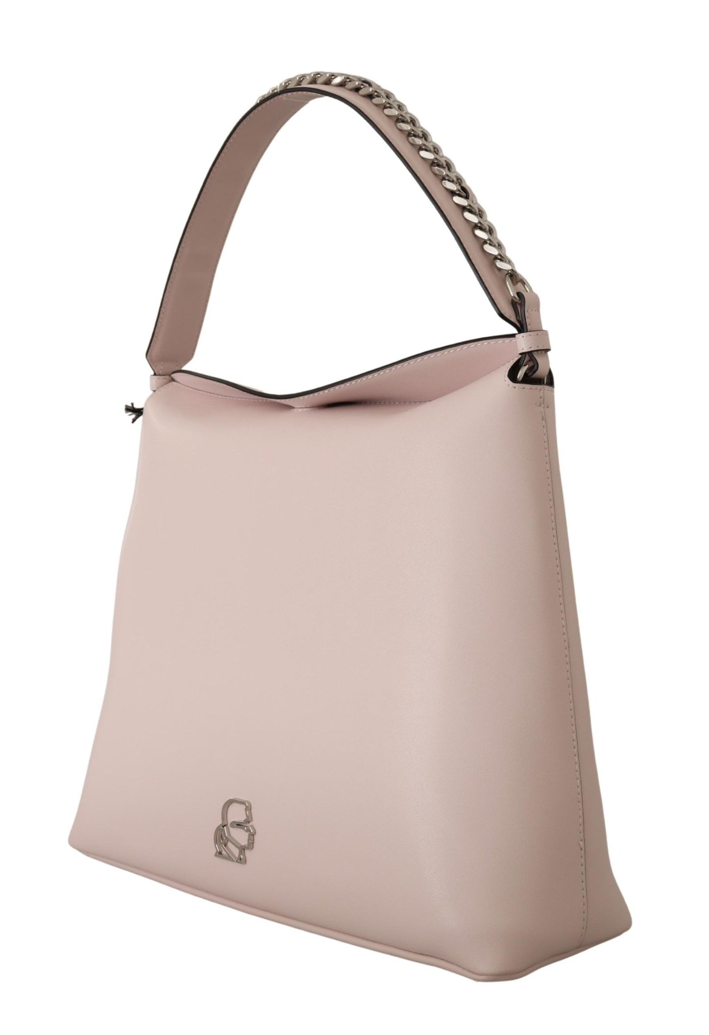 Karl Lagerfeld Elegante borsa a tracolla in pelle color malva color gesso