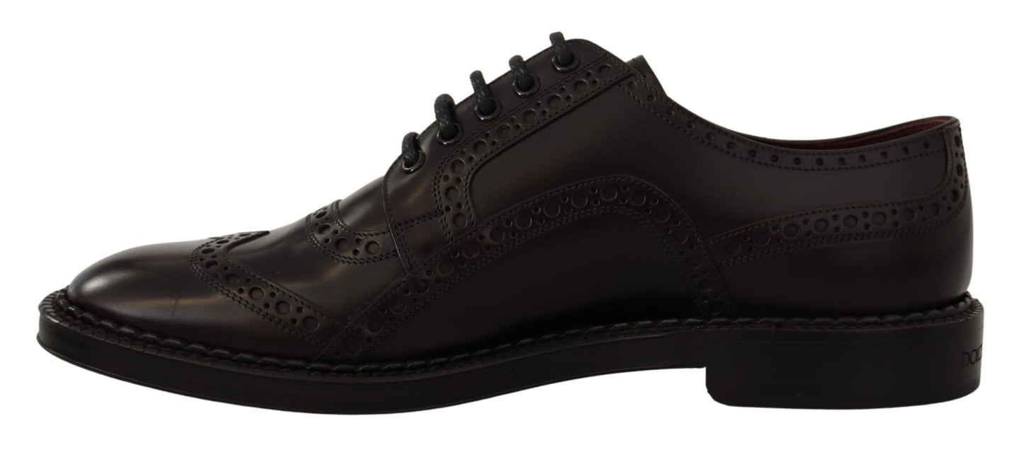 Dolce &amp; Gabbana eleganti scarpe derby formali in pelle viola