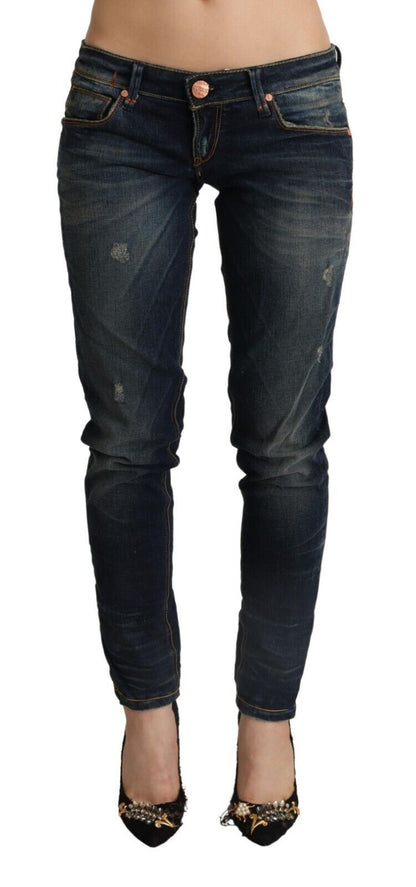 Denim slim fit Acht Chic blu scuro per gli appassionati di stile