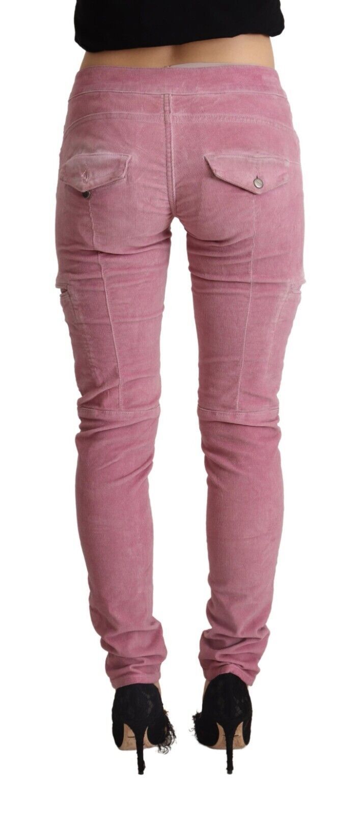 Jeans skinny Acht Chic rosa a vita bassa