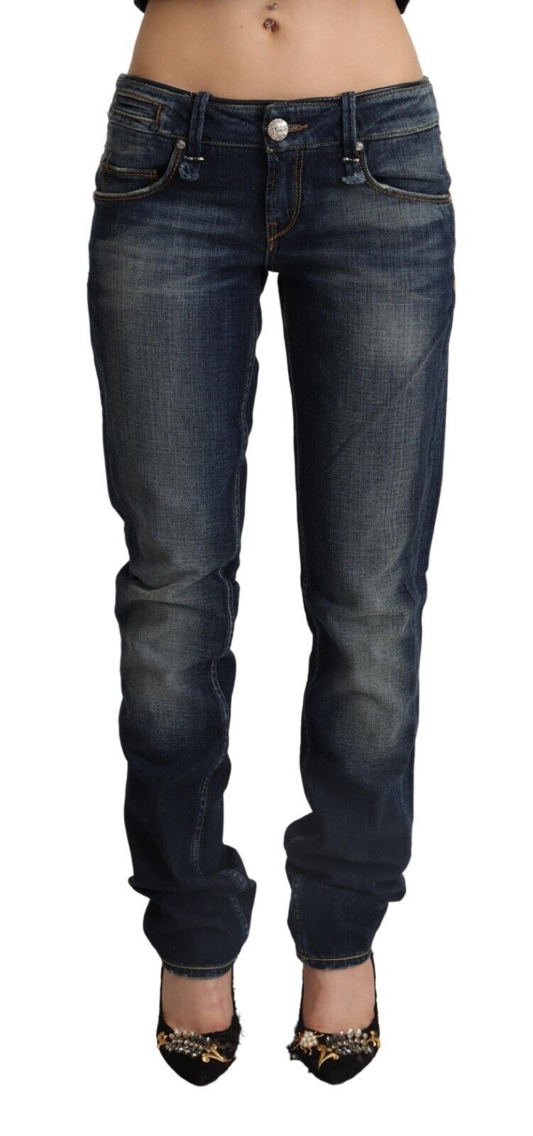 Jeans skinny a vita bassa Acht Chic blu scuro