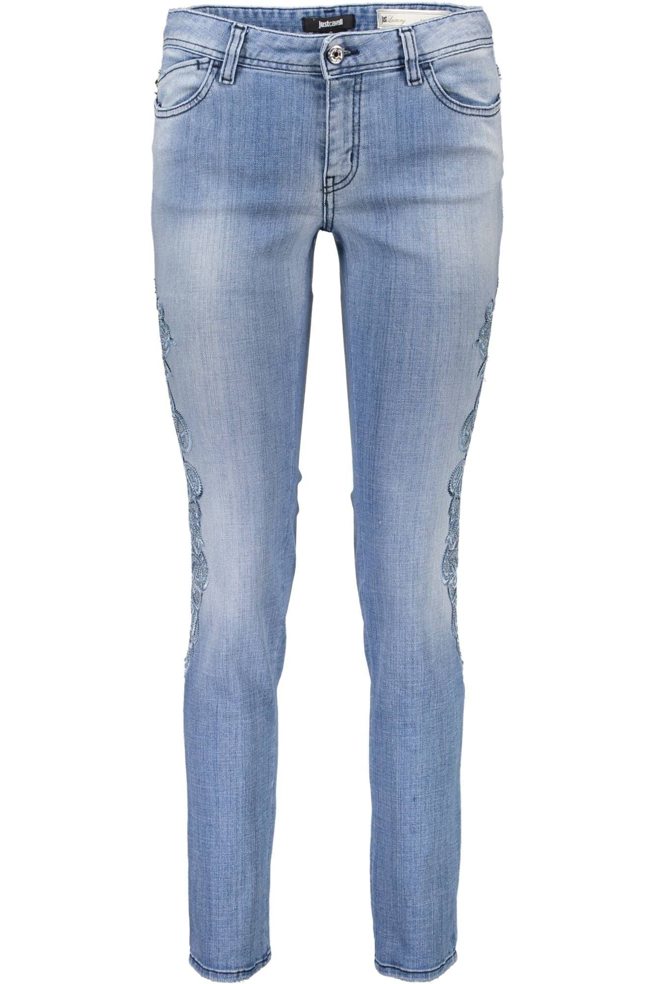 Denim ricamato azzurro Just Cavalli Chic