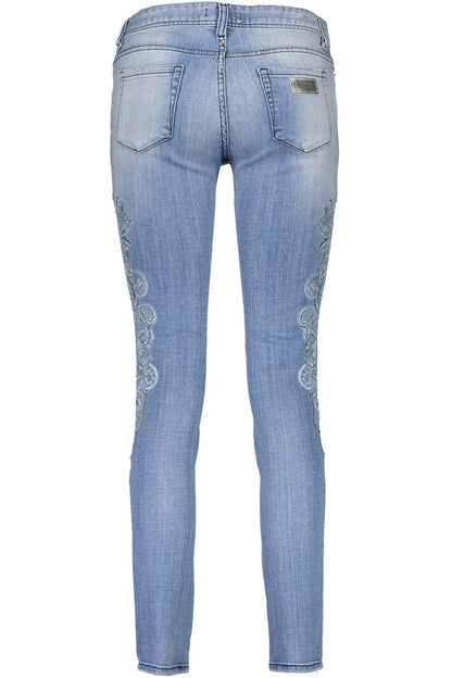 Denim ricamato azzurro Just Cavalli Chic