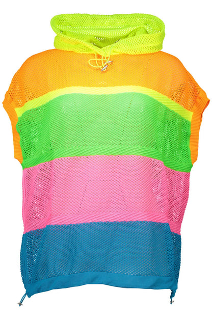 Maglione con cappuccio multicolore Love Moschino Chic con logo