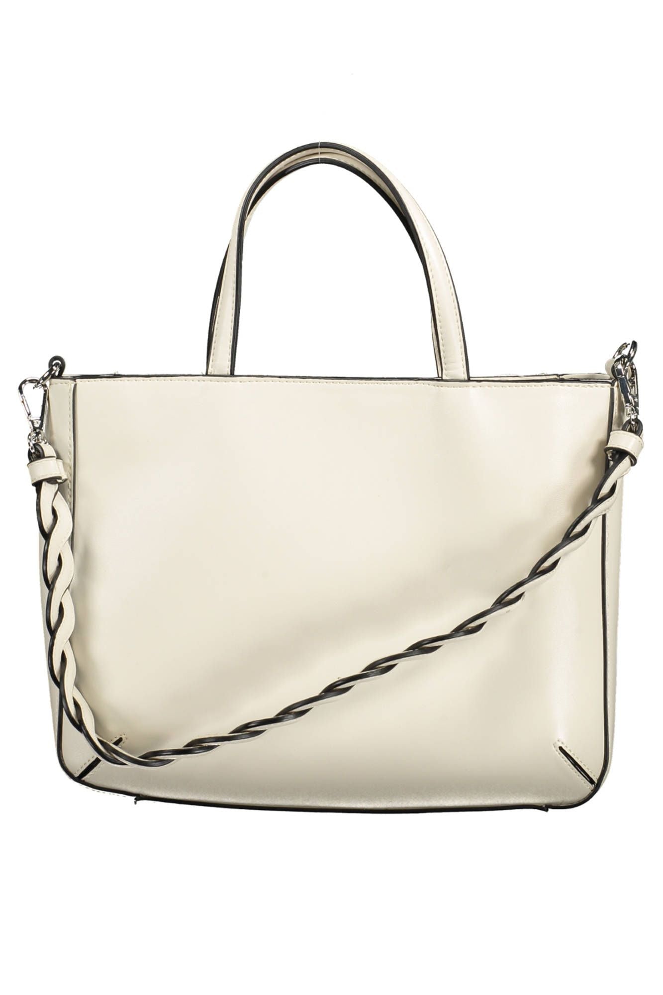 BYBLOS Elegant White Contrast Detail Handbag