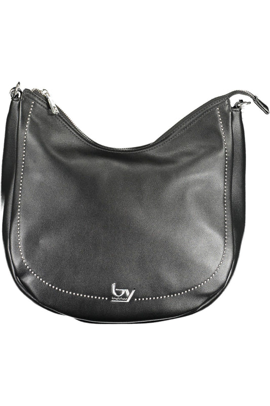 BYBLOS Elegant Black Polyurethane Handbag