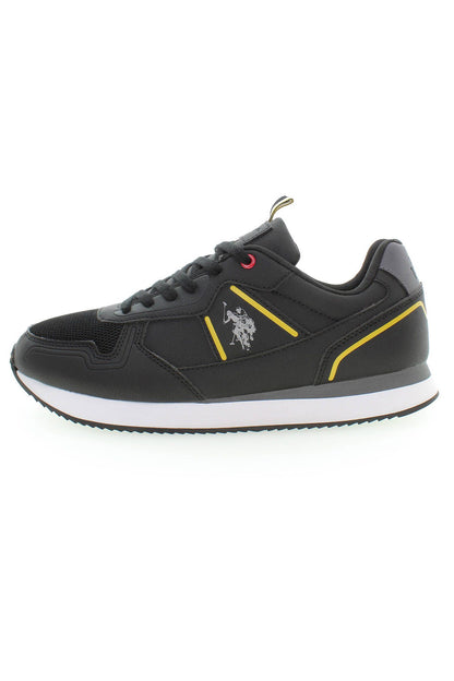 US POLO ASSN. Eleganti sneakers stringate nere con dettaglio logo