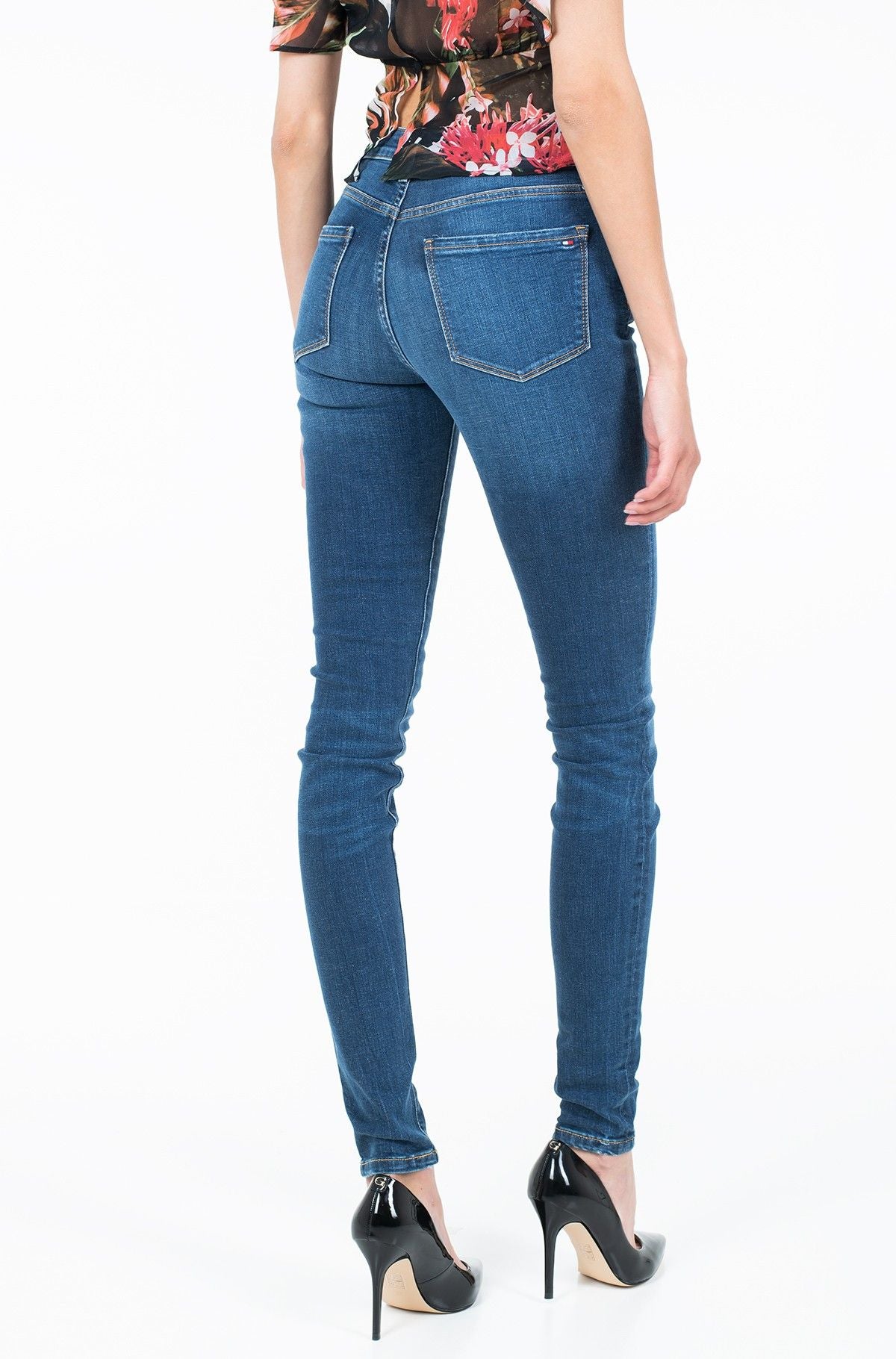 Jeans blu eleganti con vestibilità jeggings di Tommy Hilfiger