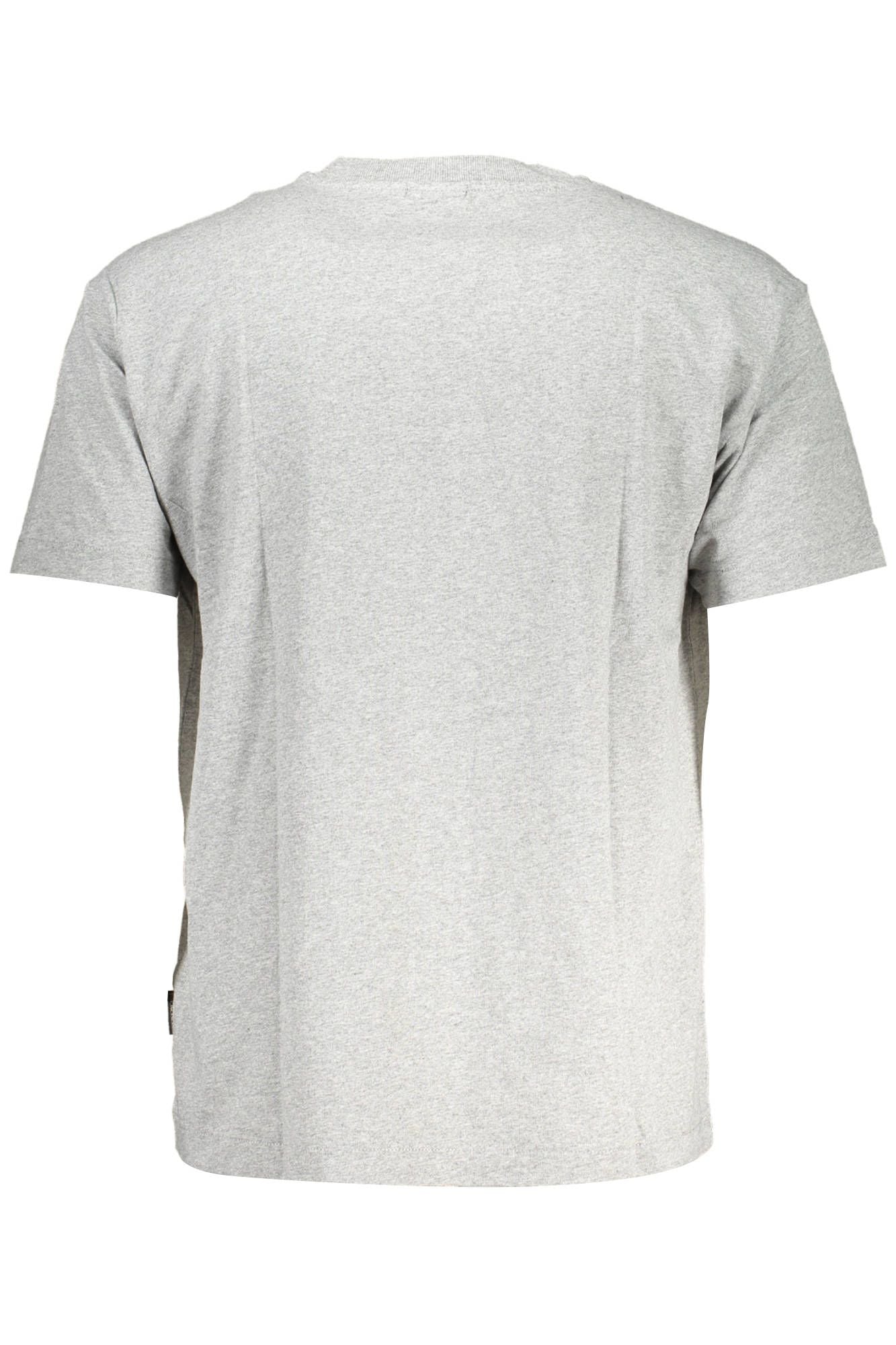 T-shirt con logo grigio elegante Napapijri dal fascino senza tempo