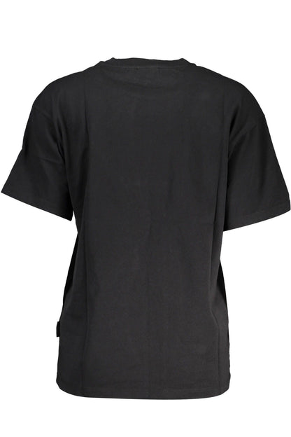 T-shirt girocollo Napapijri Chic nera con stampa Signature