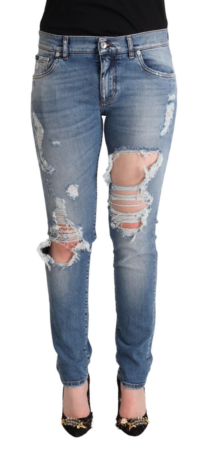 Jeans skinny in denim effetto invecchiato Dolce &amp; Gabbana