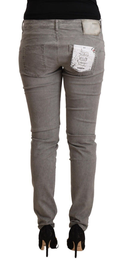 Jeans Acht eleganti skinny grigi a vita bassa