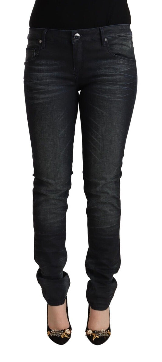 Jeans slim fit lavati neri eleganti Acht