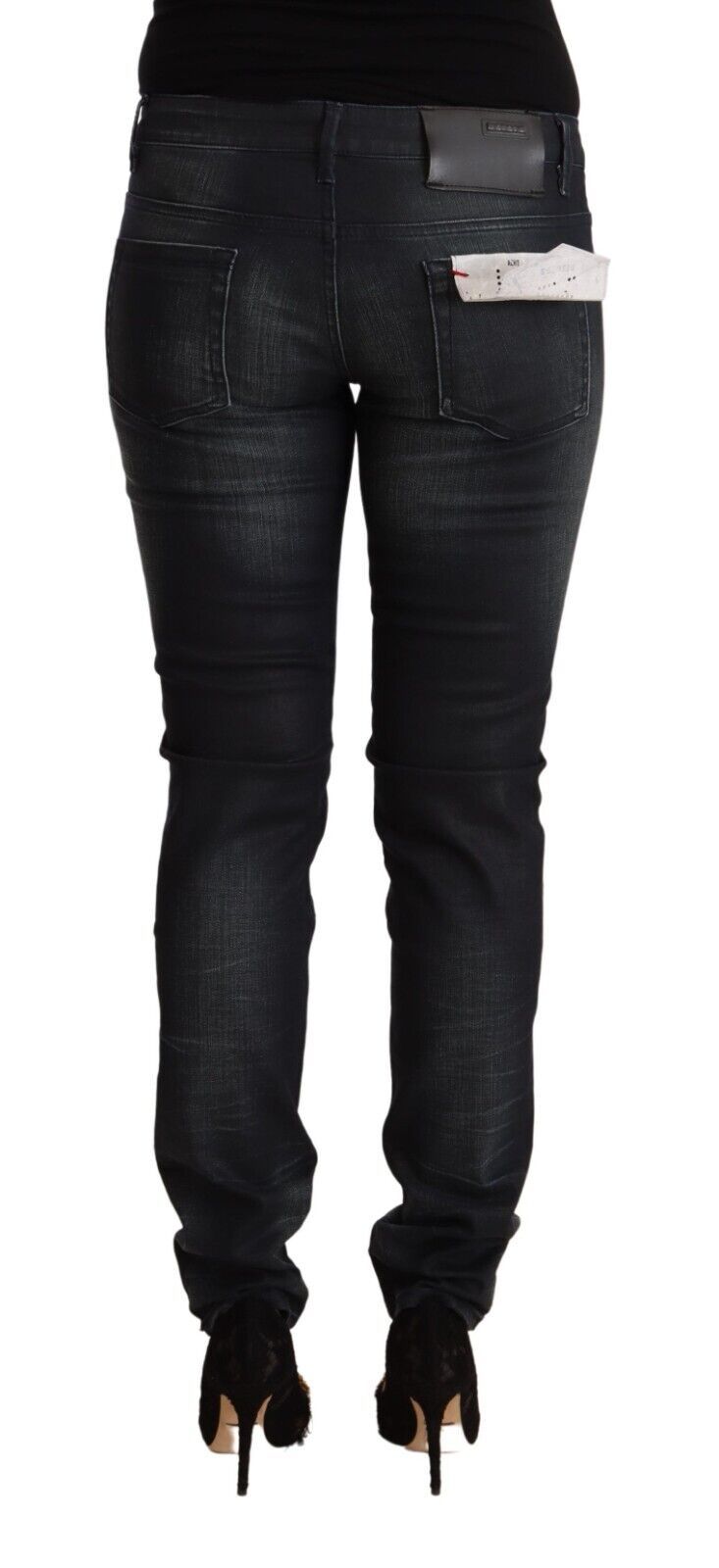 Jeans slim fit lavati neri eleganti Acht