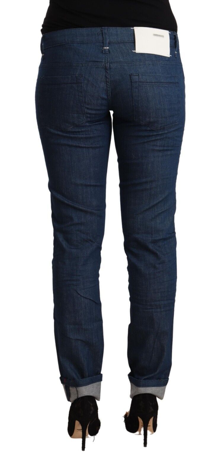 Acht Elegante denim skinny a vita bassa