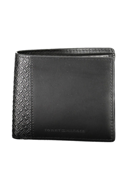 Tommy Hilfiger Elegant Black Leather Bi-Fold Wallet