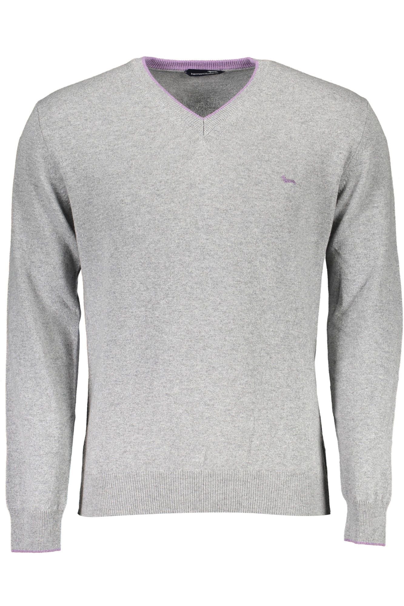 Harmont & Blaine Gray Wool Men Sweater