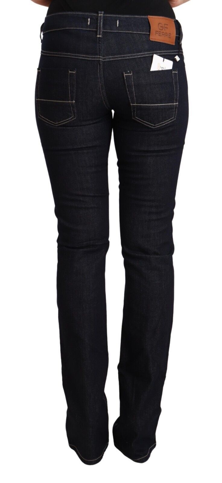 Jeans skinny GF Ferre Chic a vita bassa in nero senza tempo