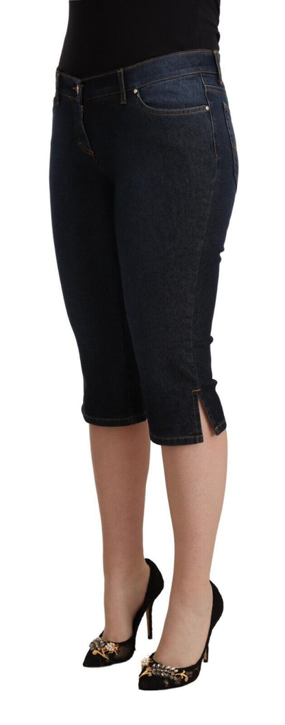 Pantaloni in denim capri GF Ferre Chic a vita bassa