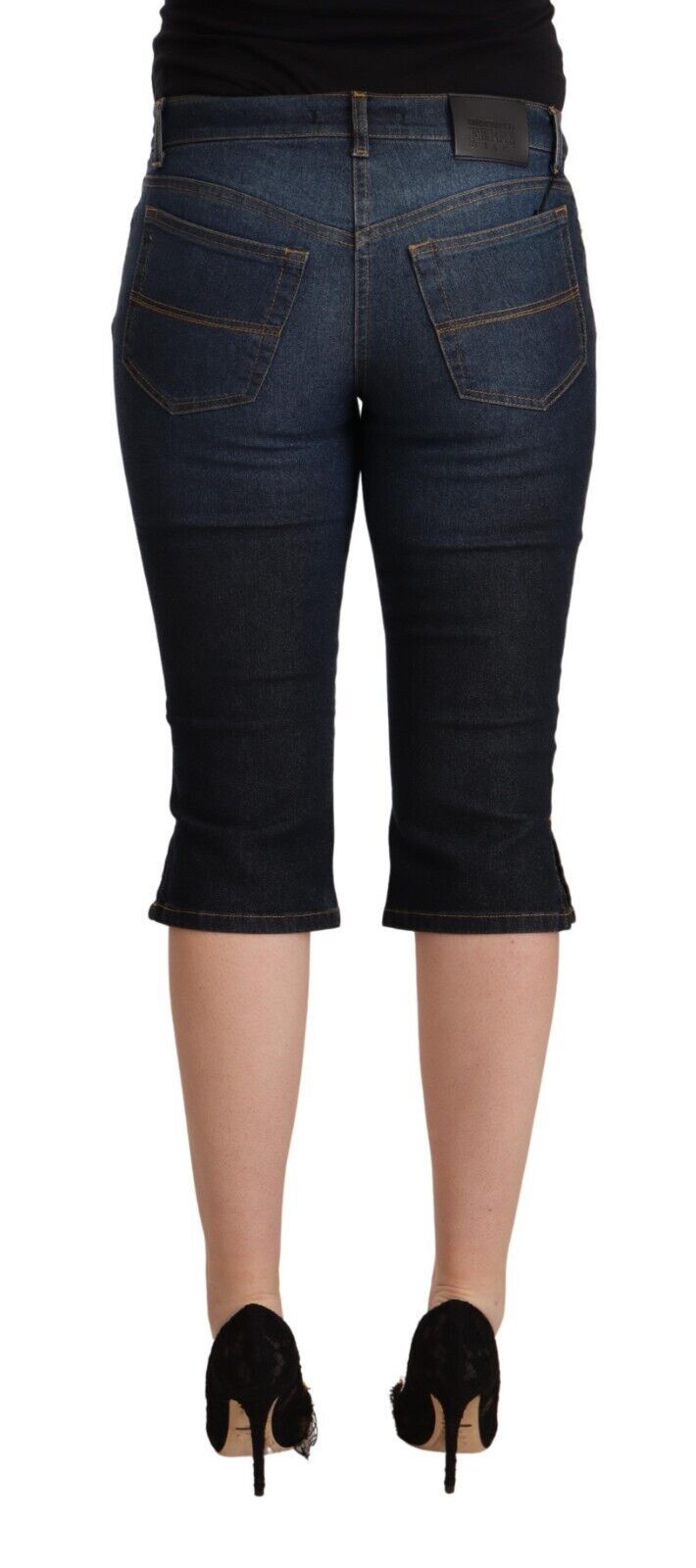 Pantaloni in denim capri GF Ferre Chic a vita bassa