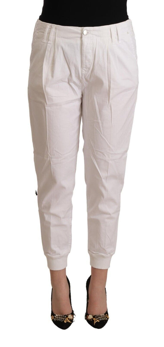 Pantaloni corti affusolati bianchi Met Chic