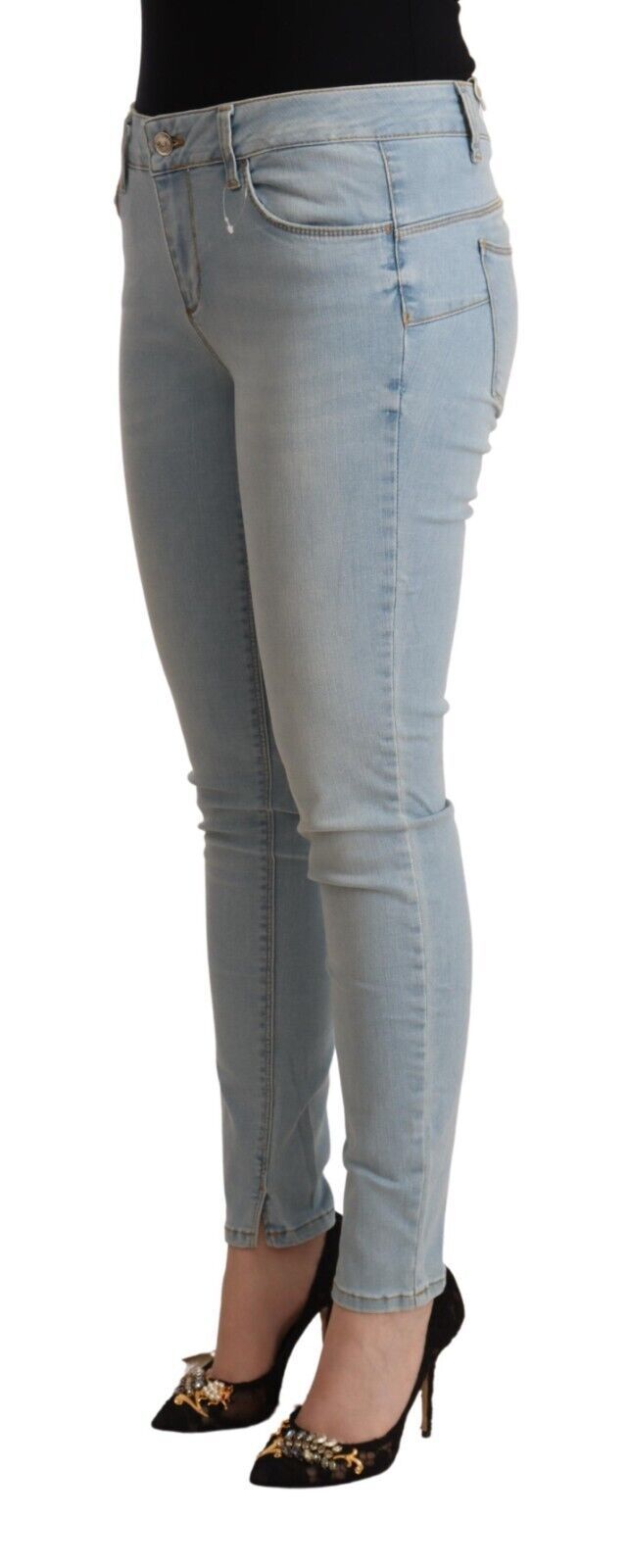 Liu Jo Denim skinny a vita media azzurro