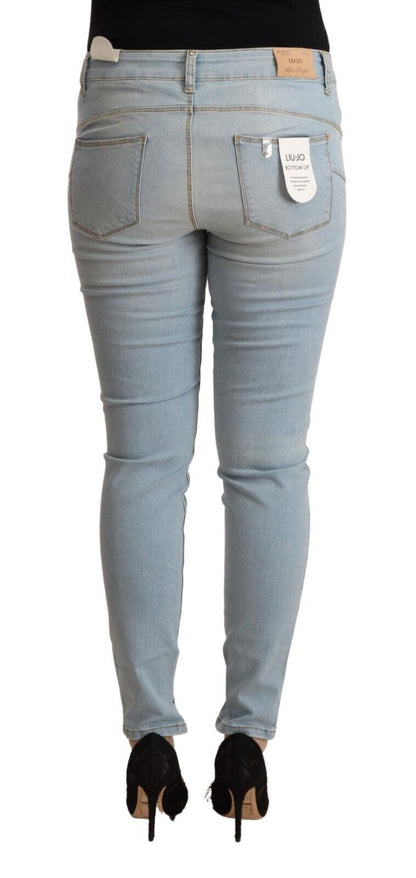 Liu Jo Denim skinny a vita media azzurro