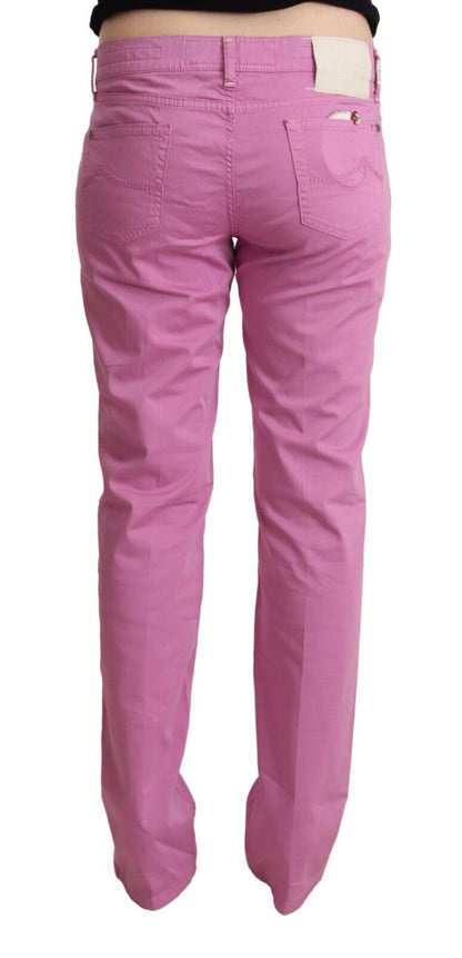 Jacob Cohen Jeans eleganti in denim rosa affusolati