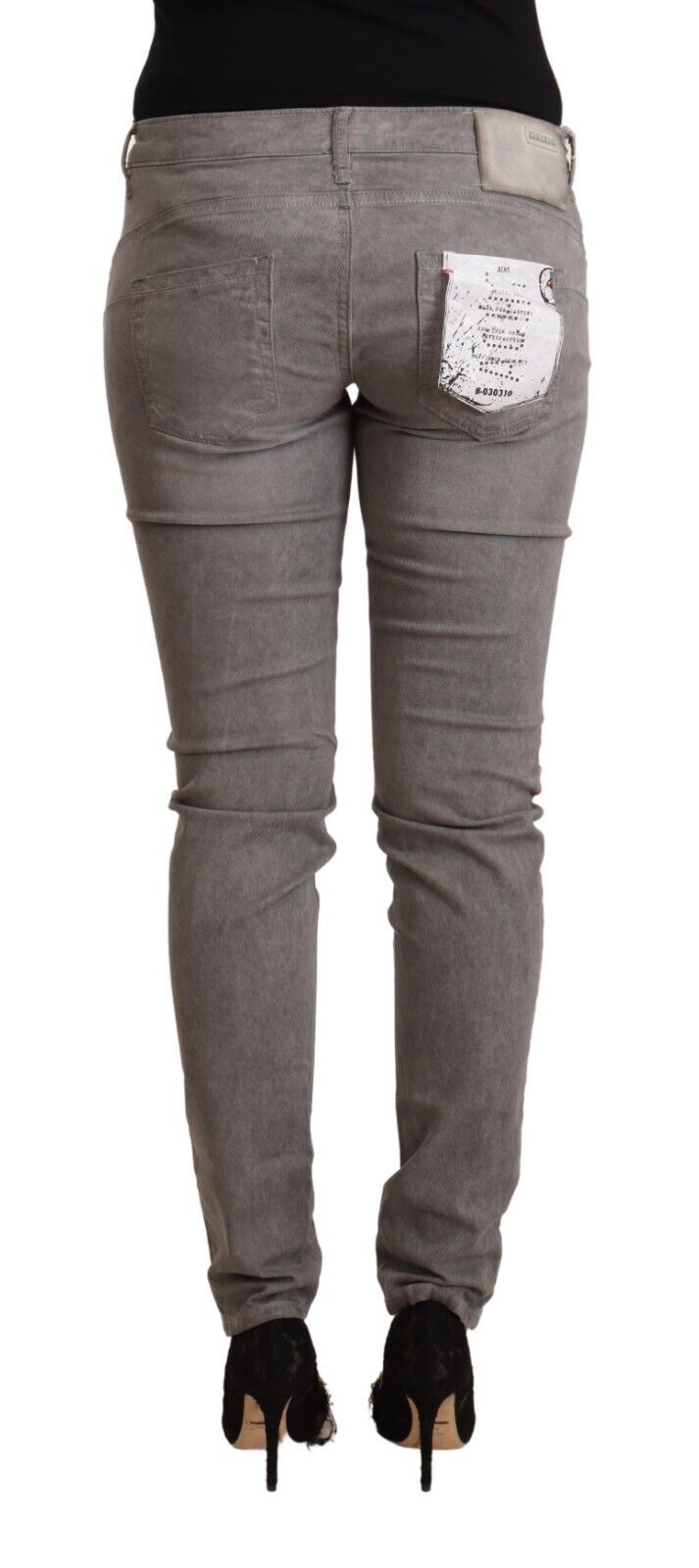 Jeans skinny in cotone skinny a vita bassa Acht Chic grigi