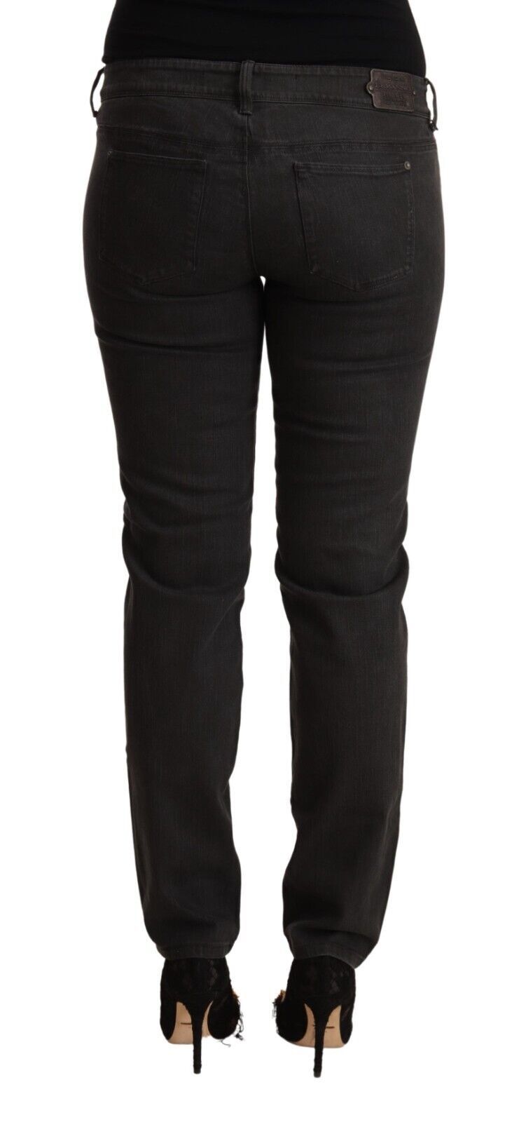 Ermanno Scervino Chic Denim skinny nero a vita bassa