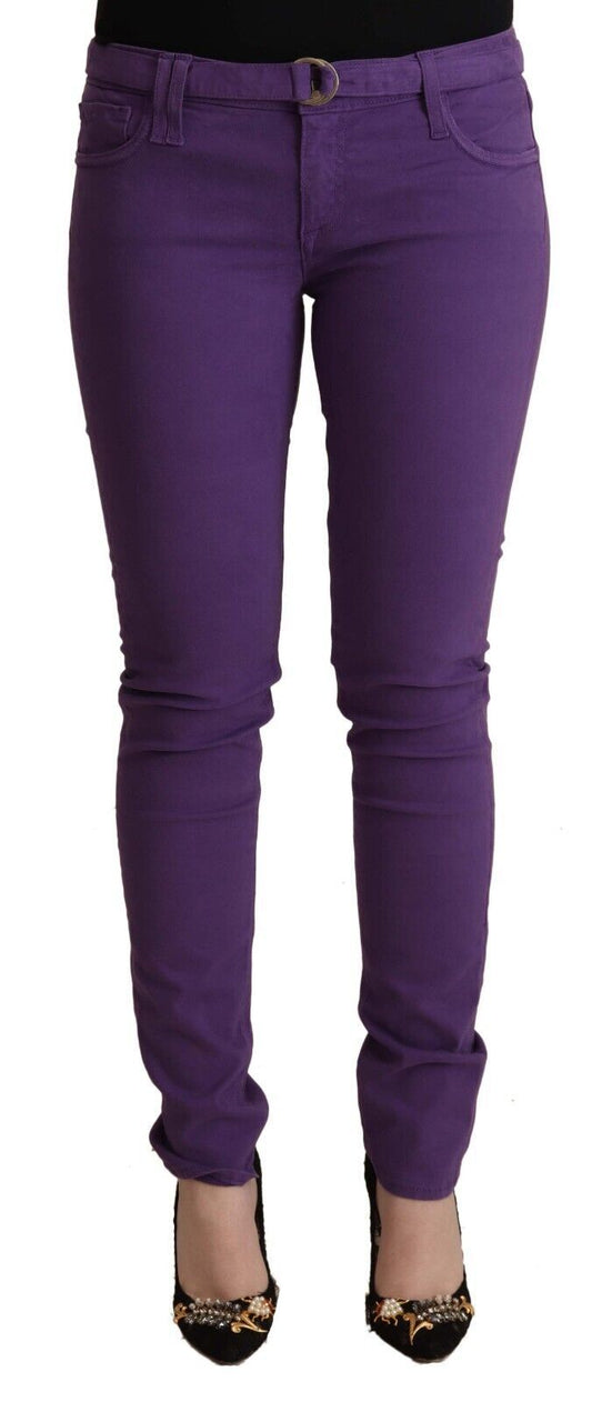 CYCLE Jeans skinny viola a vita bassa chic