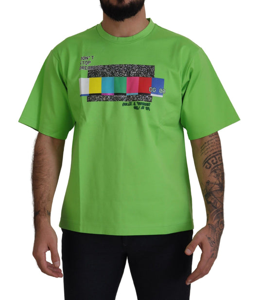 T-shirt a maniche corte girocollo verde chic Dolce &amp; Gabbana