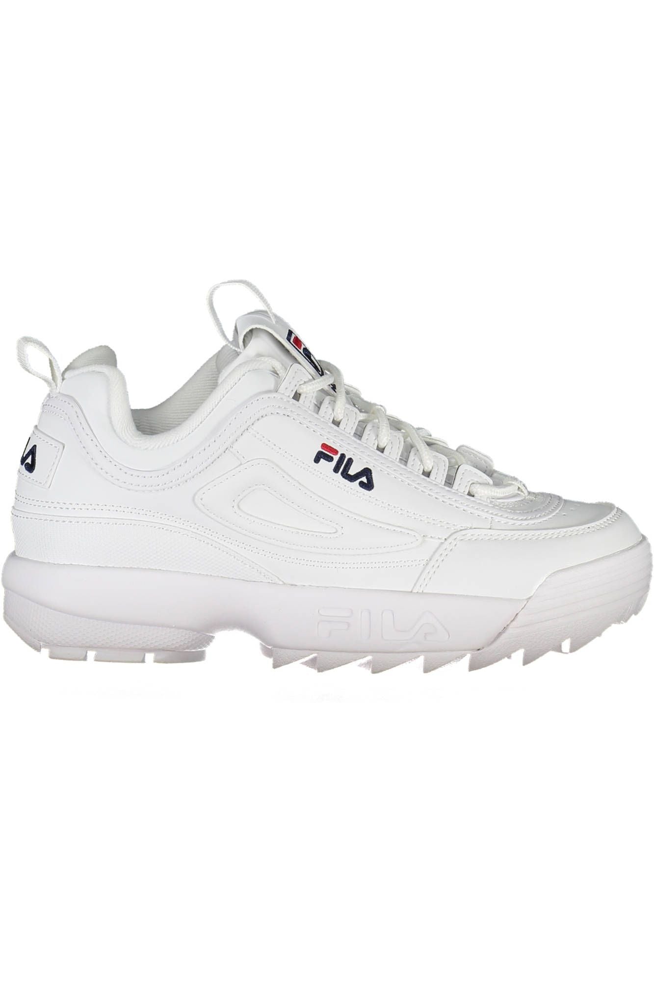 Fila eleganti sneakers sportive bianche con accenti ricamati