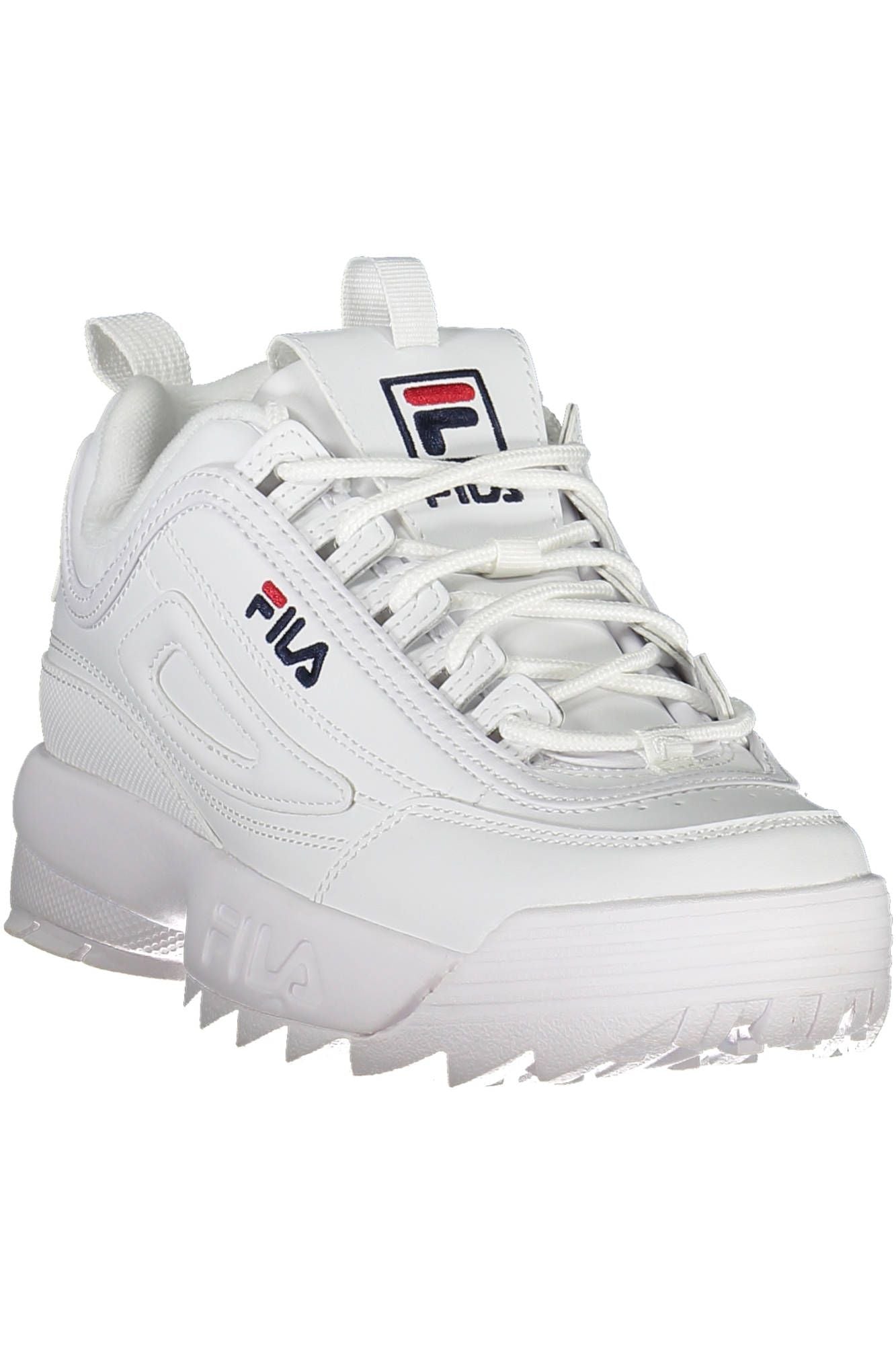 Fila eleganti sneakers sportive bianche con accenti ricamati