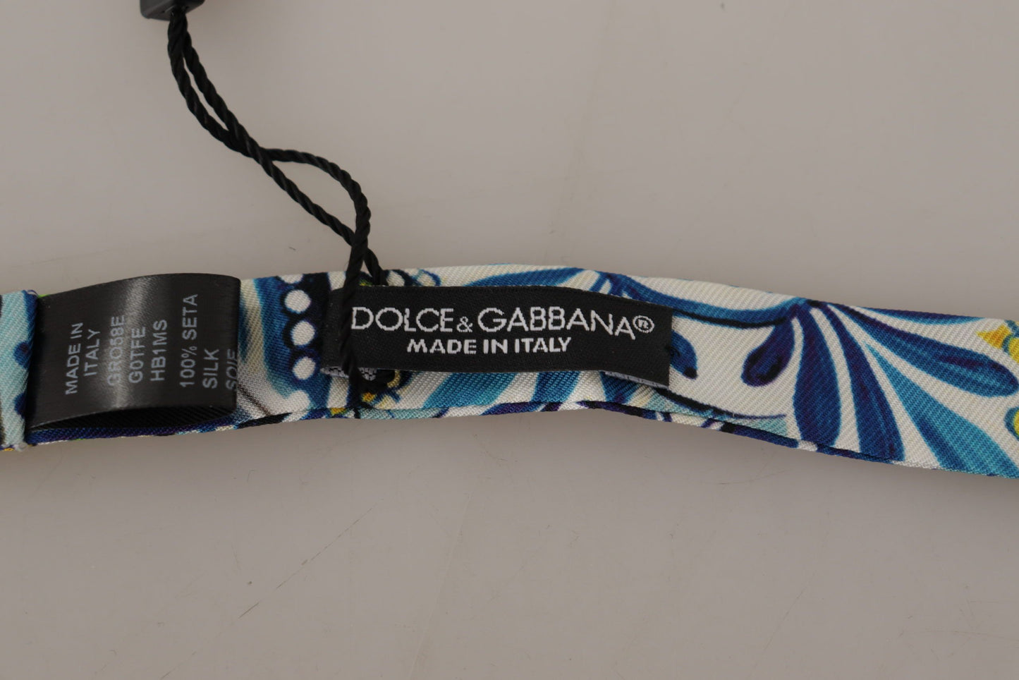 Papillon in seta stampa maioliche di Dolce &amp; Gabbana