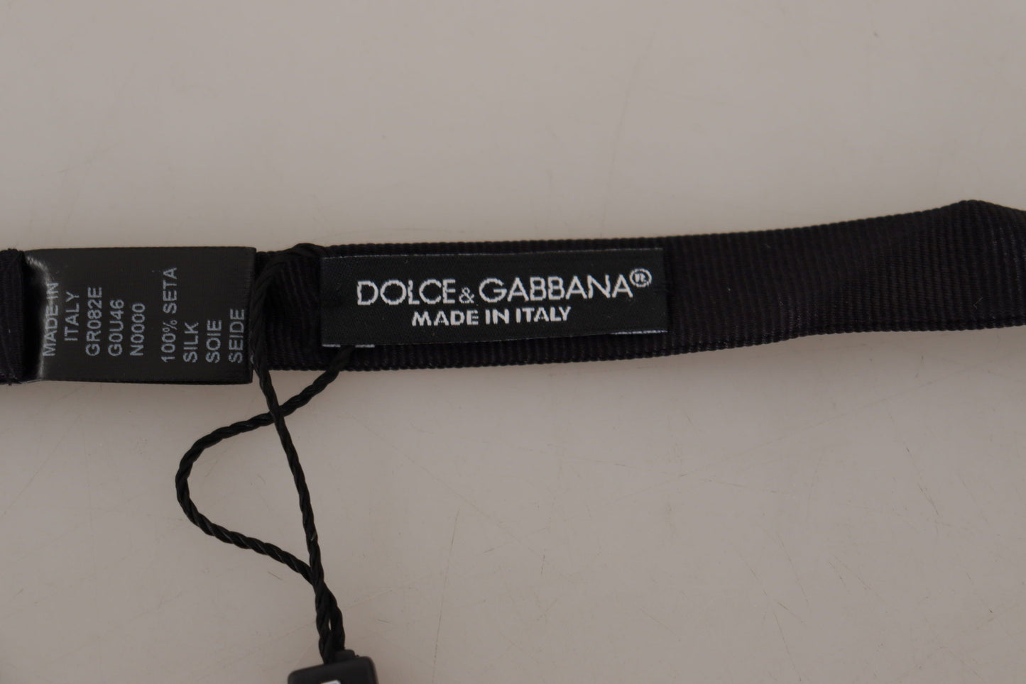 Dolce &amp; Gabbana Elegante Papillon In Seta Nera