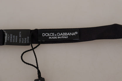 Dolce &amp; Gabbana Elegante Papillon In Seta Nera