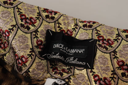 Pantaloni jacquard leopardati cropped a vita alta Dolce &amp; Gabbana