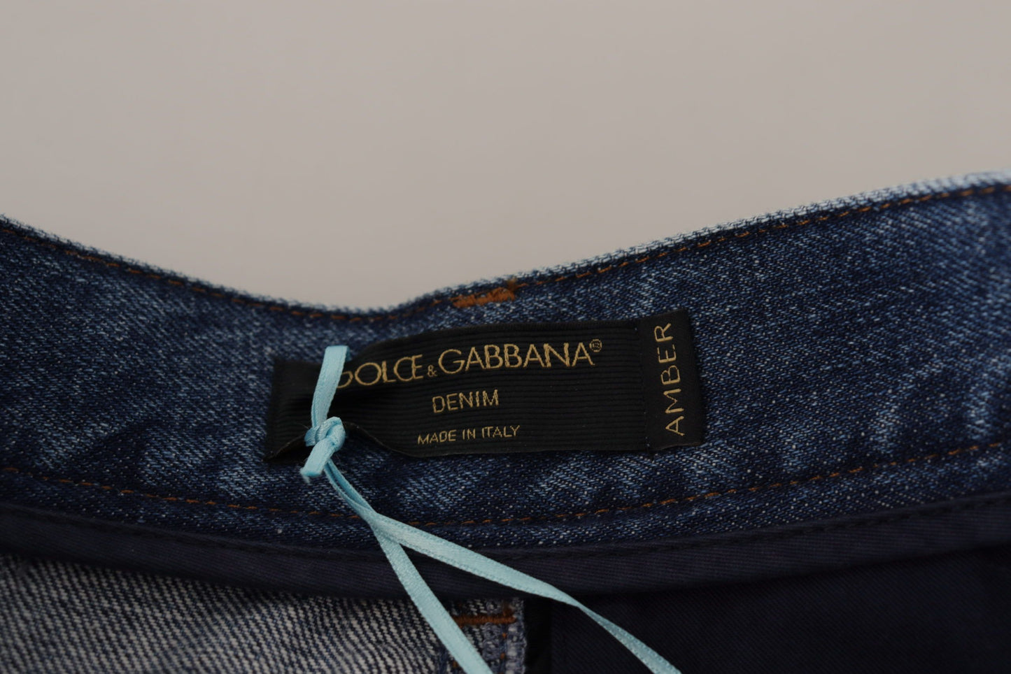 Jeans rilassati in denim jacquard patchwork Dolce &amp; Gabbana