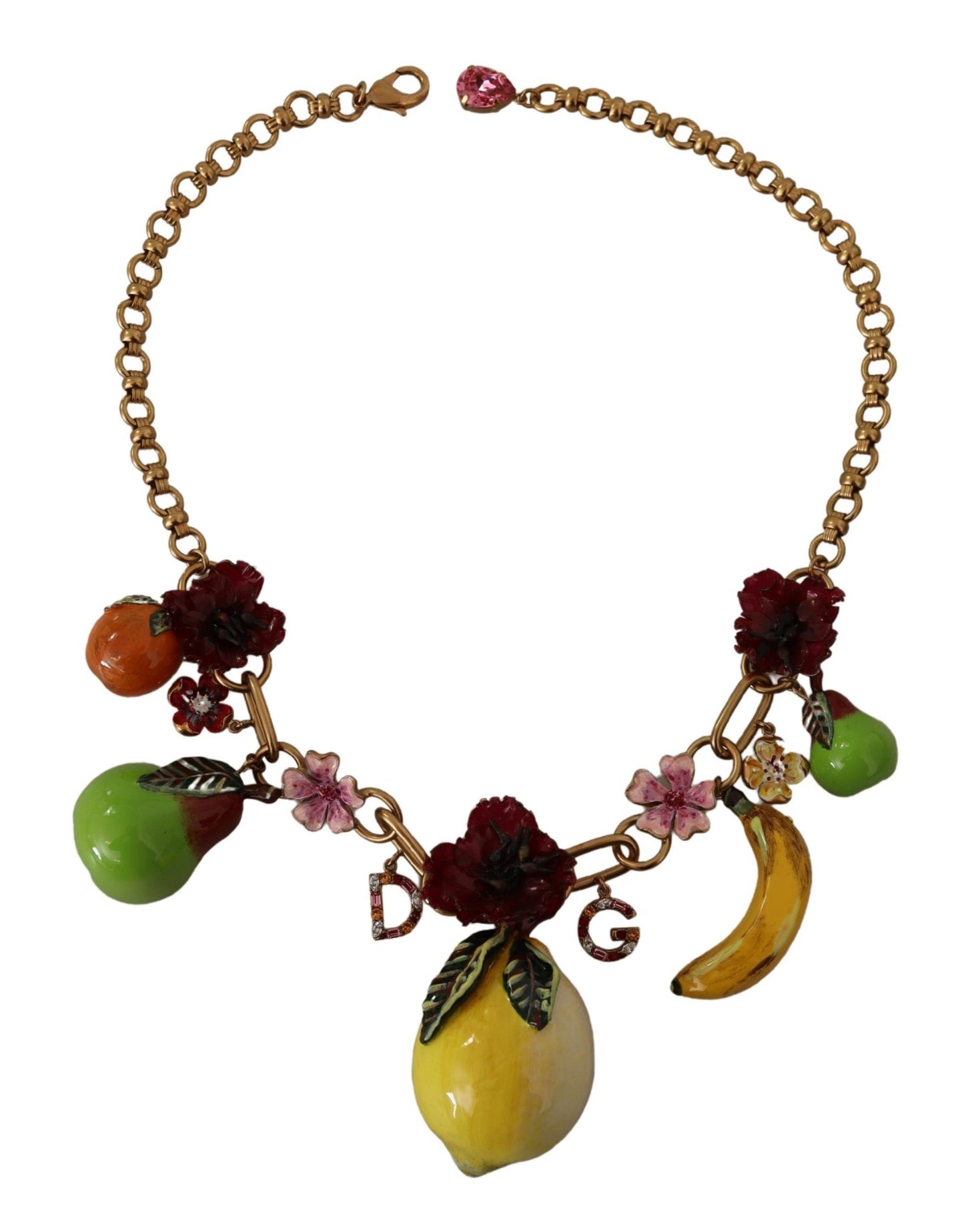 Dolce &amp; Gabbana Chic Collana in oro con frutta siciliana