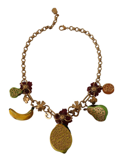 Dolce &amp; Gabbana Chic Collana in oro con frutta siciliana