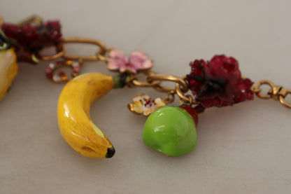 Dolce &amp; Gabbana Chic Collana in oro con frutta siciliana